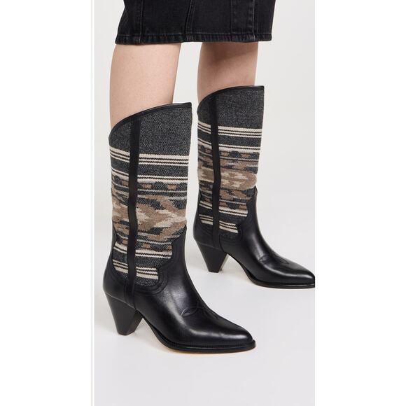 Isabel Marant Lijita Western Boot in Faded Black 38 - Picture 7 of 7